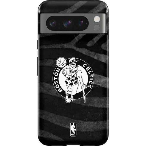 NBA Boston Celtics Black Animal Print Google Pixel 8 Pro Impact Case
